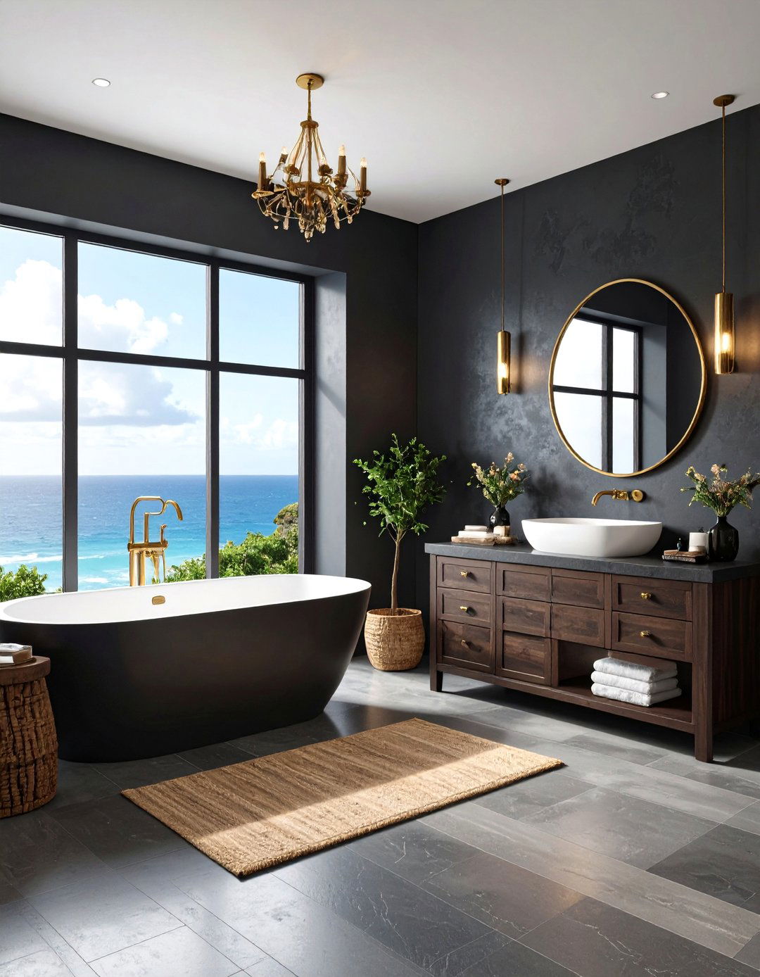 The Stormy Seas Bathroom - 30 ai coastal bathroom ideas