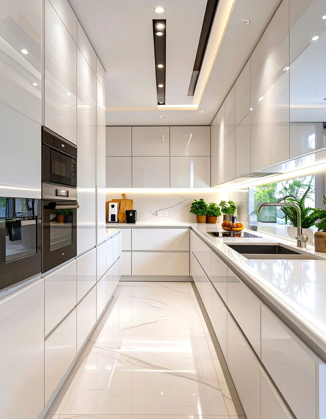 The Streamlined Handleless Kitchen - 30 beach house kitchen ideas