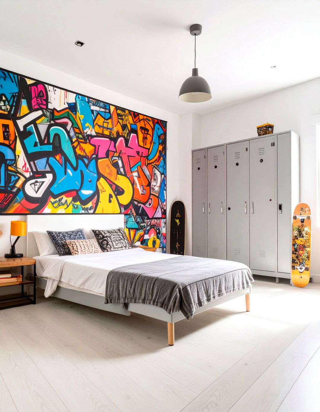 The Street Art Inspired Dorm - 30 dorm room ideas for guys