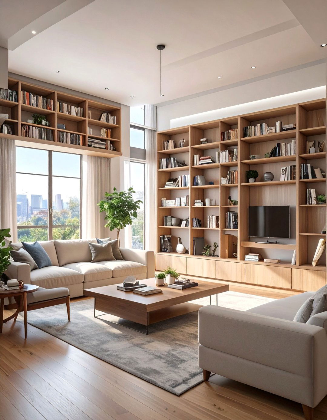 The Studio Apartment with Zone Dividers - 30 asymmetrical balance in interior design ideas