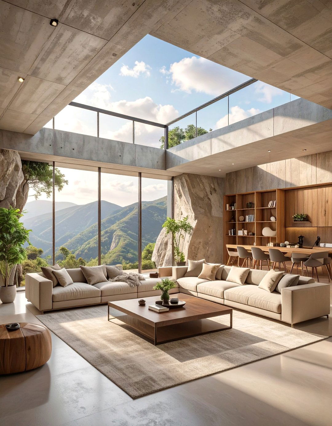 The Subterranean Eco Luxe Living Room - 30 ai living room design ideas