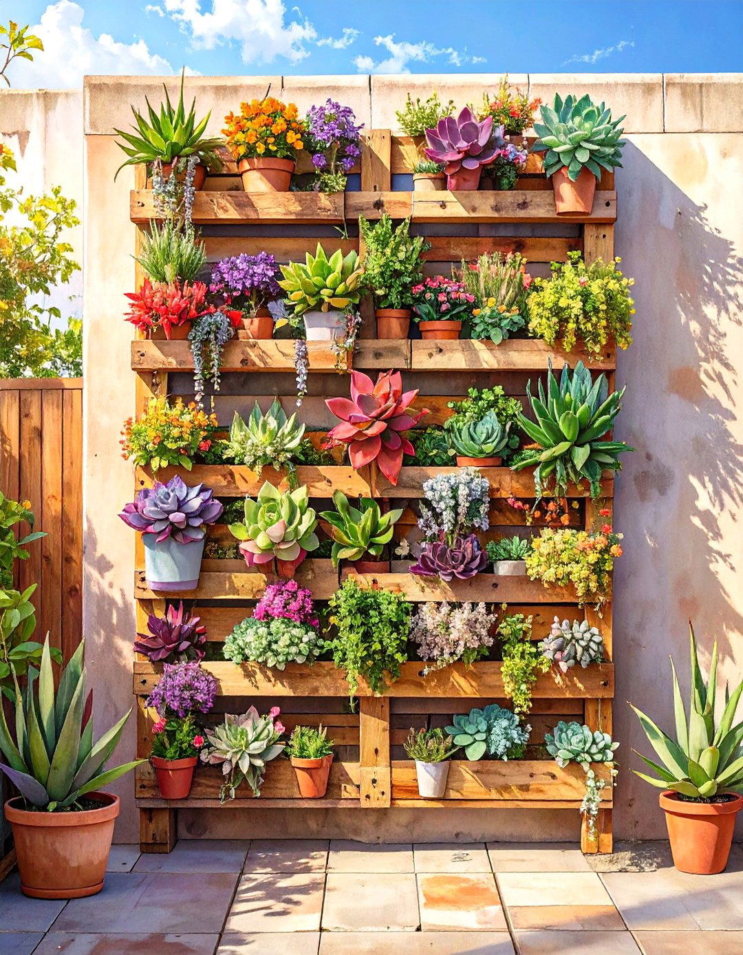 The Succulent Wall Art Pallet Garden - 30 homemade pallet garden designs