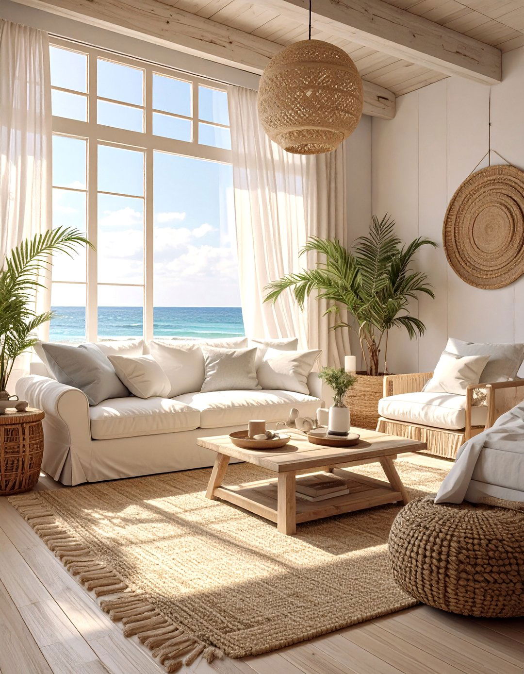 The Sun Bleached Neutral Palette - 30 coastal interior design ideas