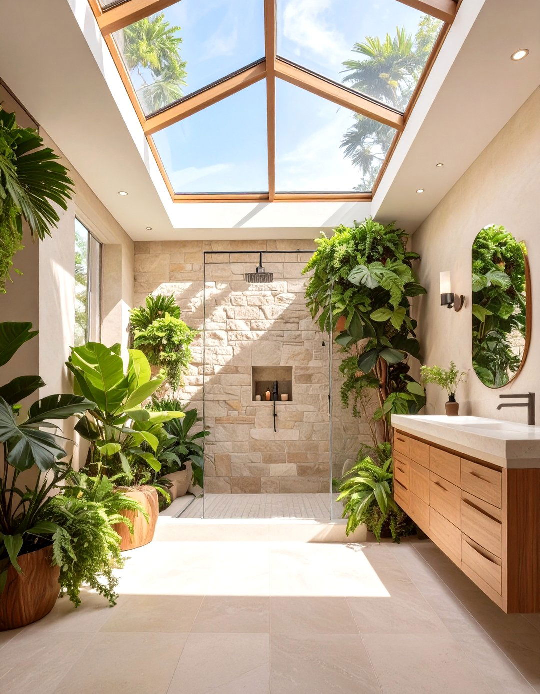 The Sun Drenched Atrium Master Bathroom - 30 luxury master bathroom ideas