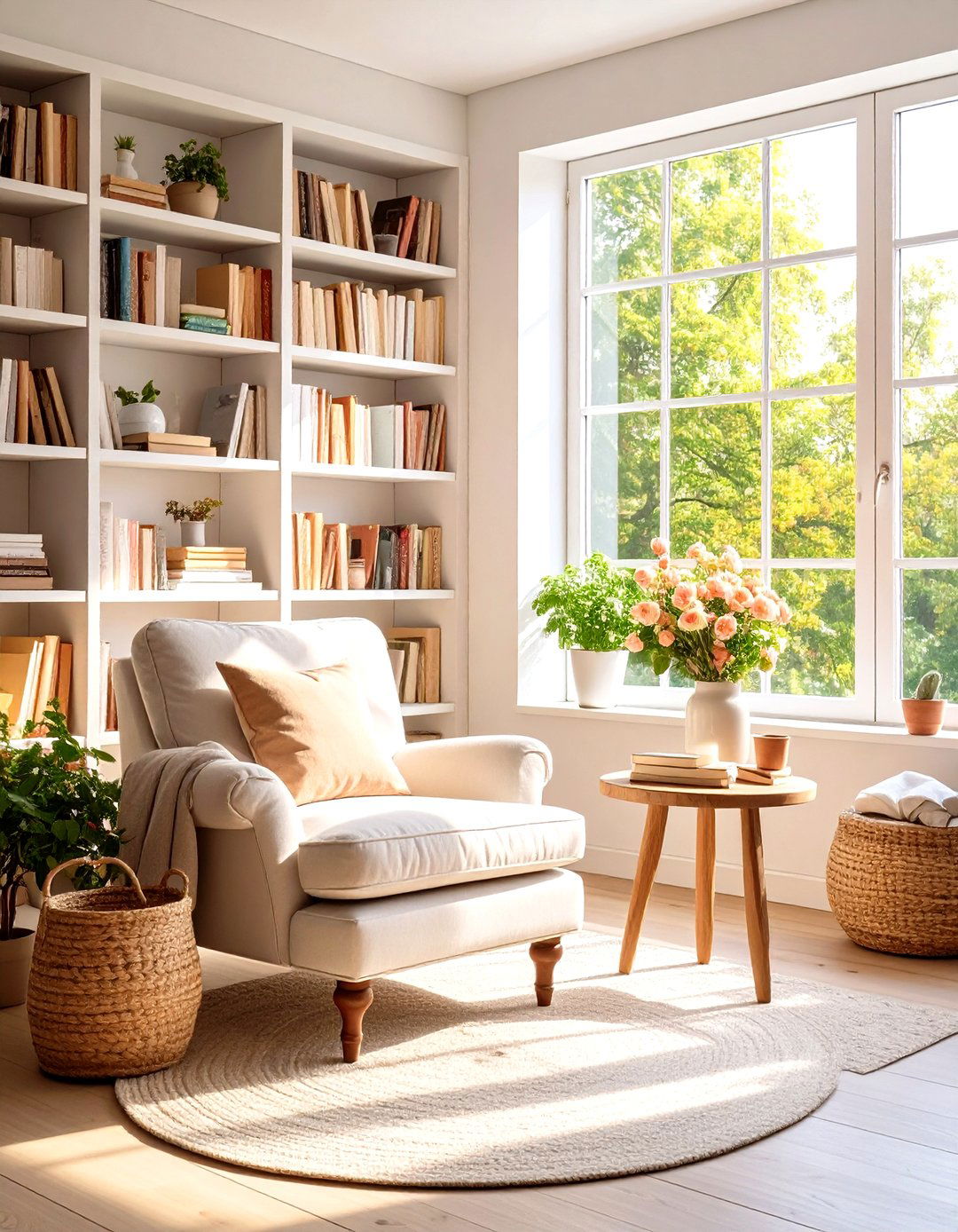 The Sun Drenched Reading Nook - 30 light academia interior design ideas
