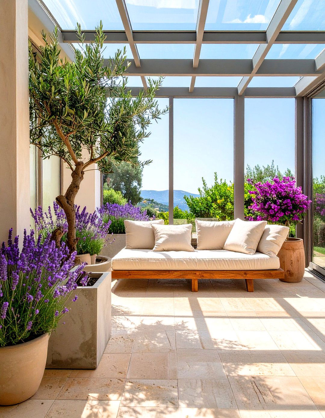 The Sun Drenched Solarium with Mediterranean Plants - 30 modern mediterranean interior design ideas