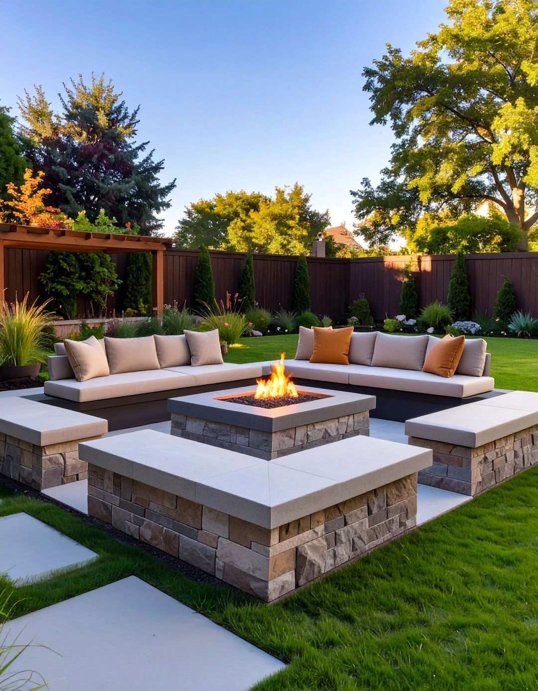 The Sunken Conversation Pit - 30 backyard seating ideas