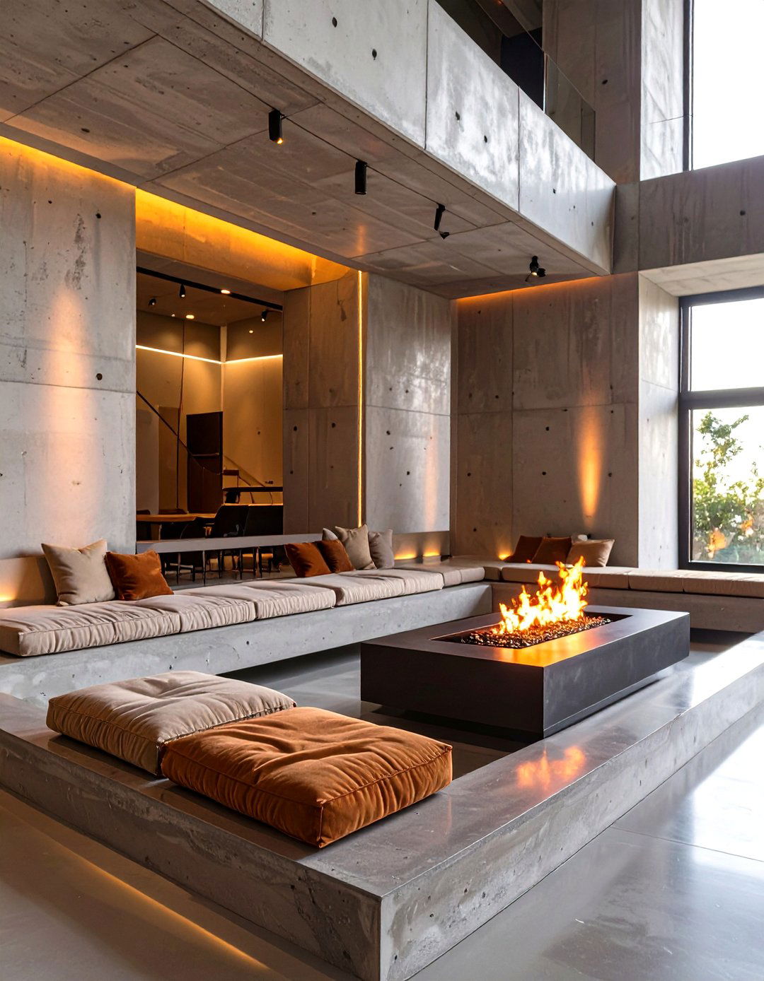 The Sunken Conversation Pit - 30 brutalist interior design ideas