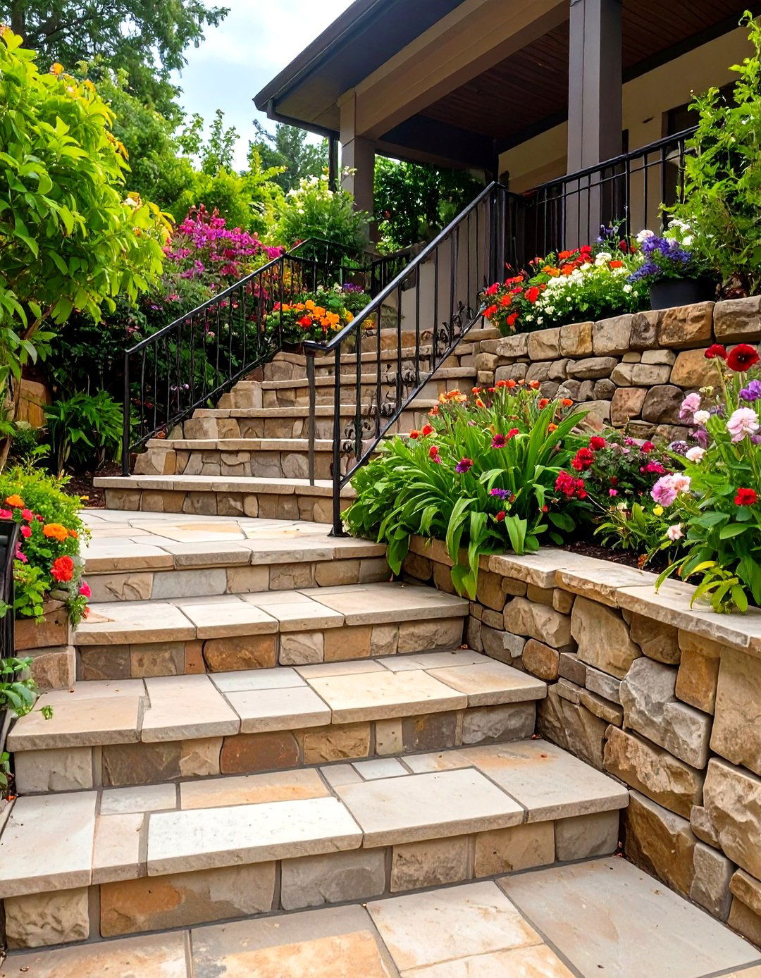 The Sunken Garden Patio Entrance - 30 exterior basement entrance ideas