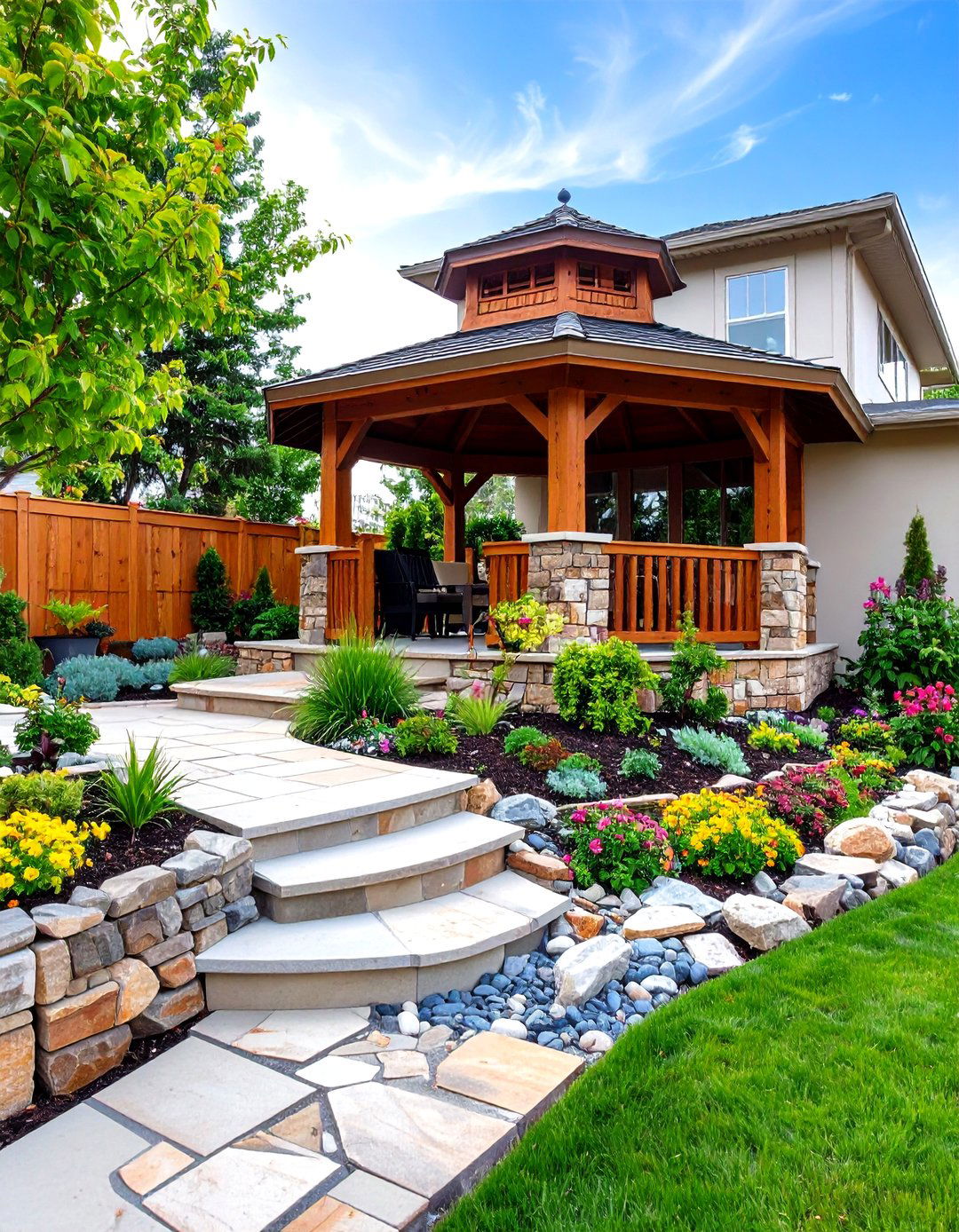 The Sunken Gazebo - 30 backyard gazebo ideas
