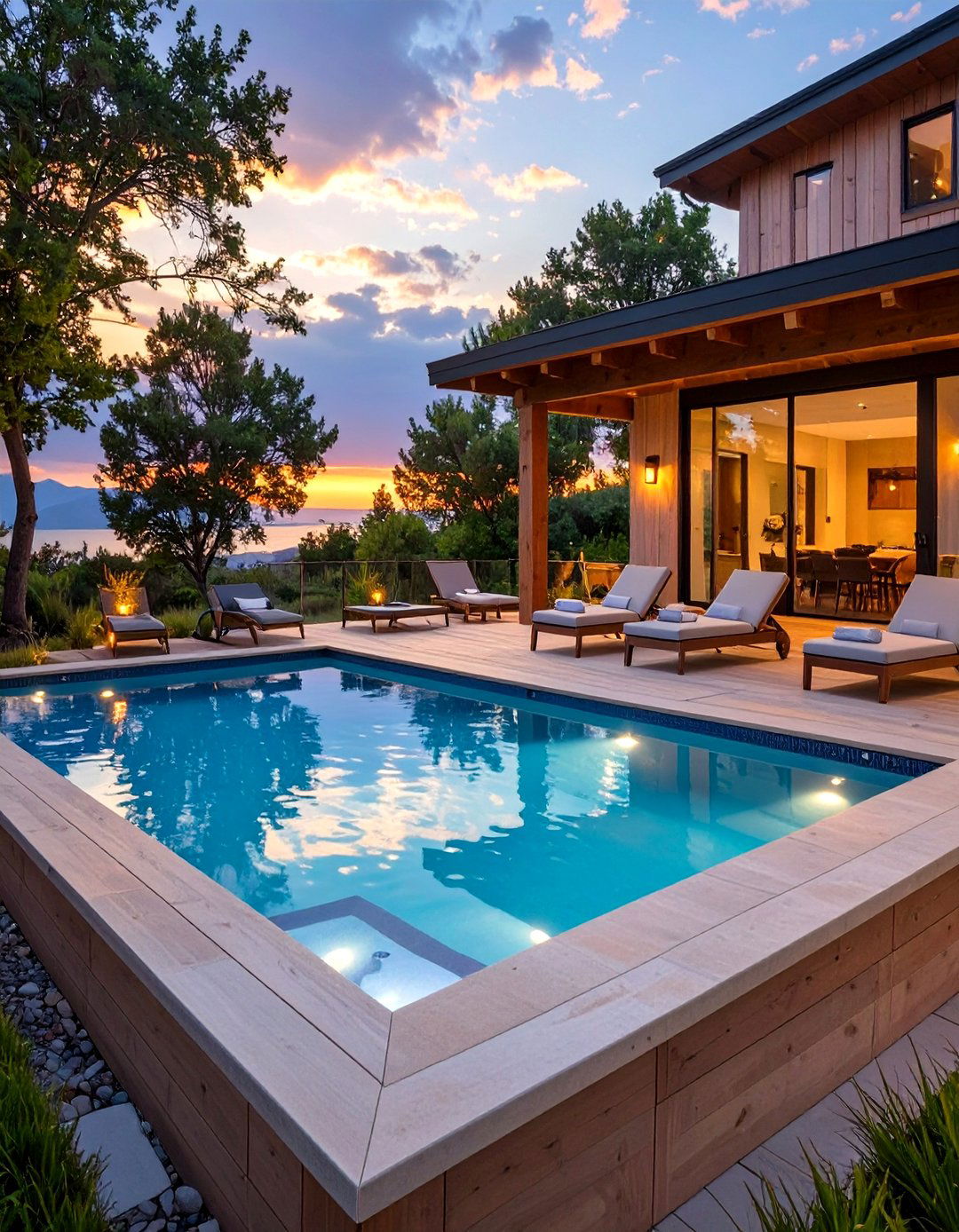 The Sunken Look Swim Spa Illusion - 30 above ground swim spa landscaping ideas