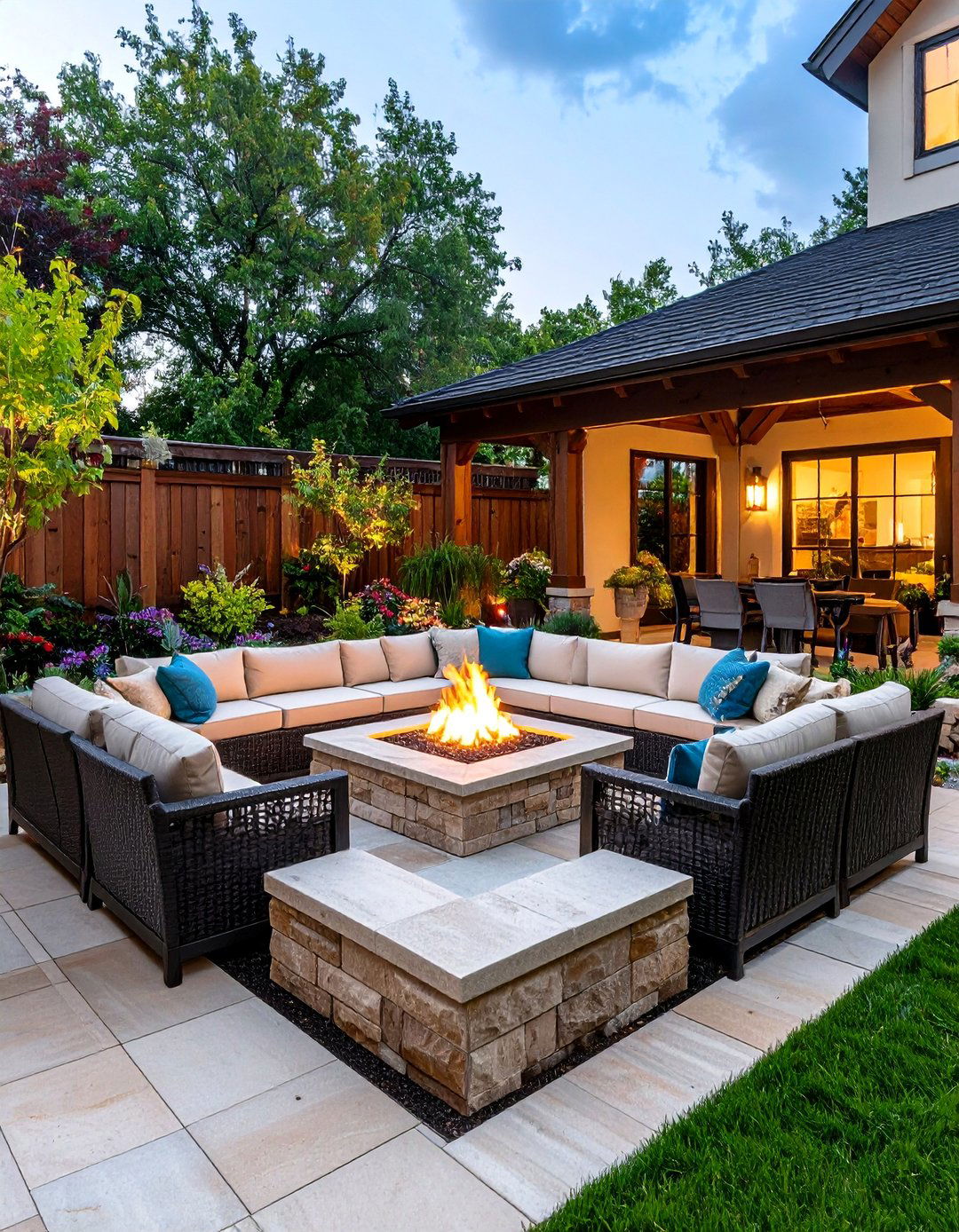 The Sunken Lounge Area - 30 backyard makeover ideas