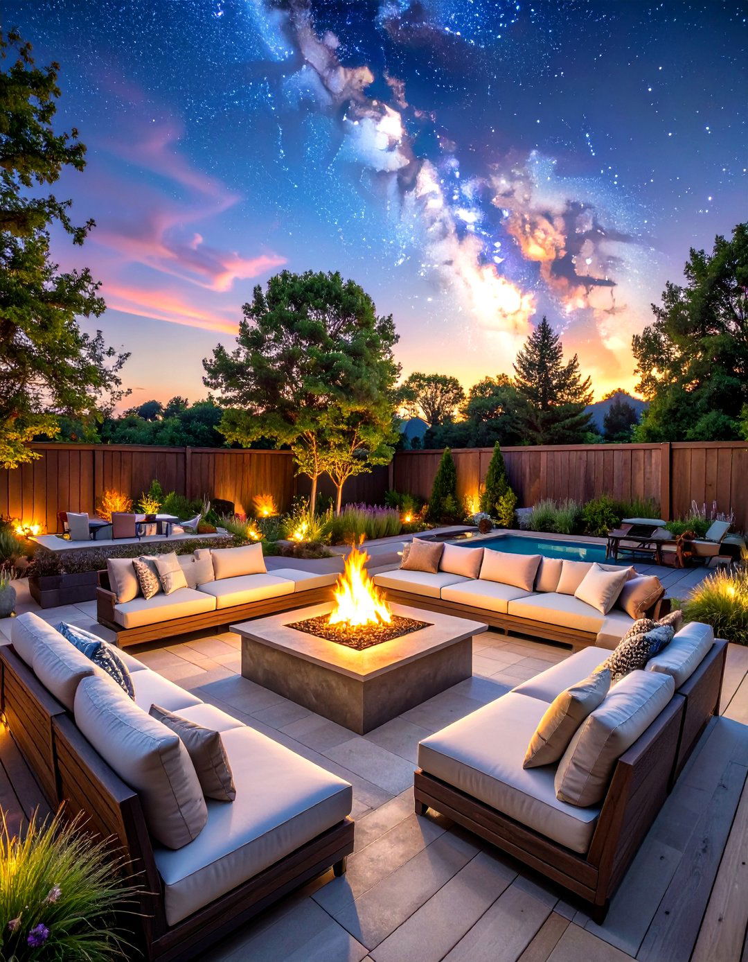 The Sunken Lounge Deck - 30 back yard deck ideas