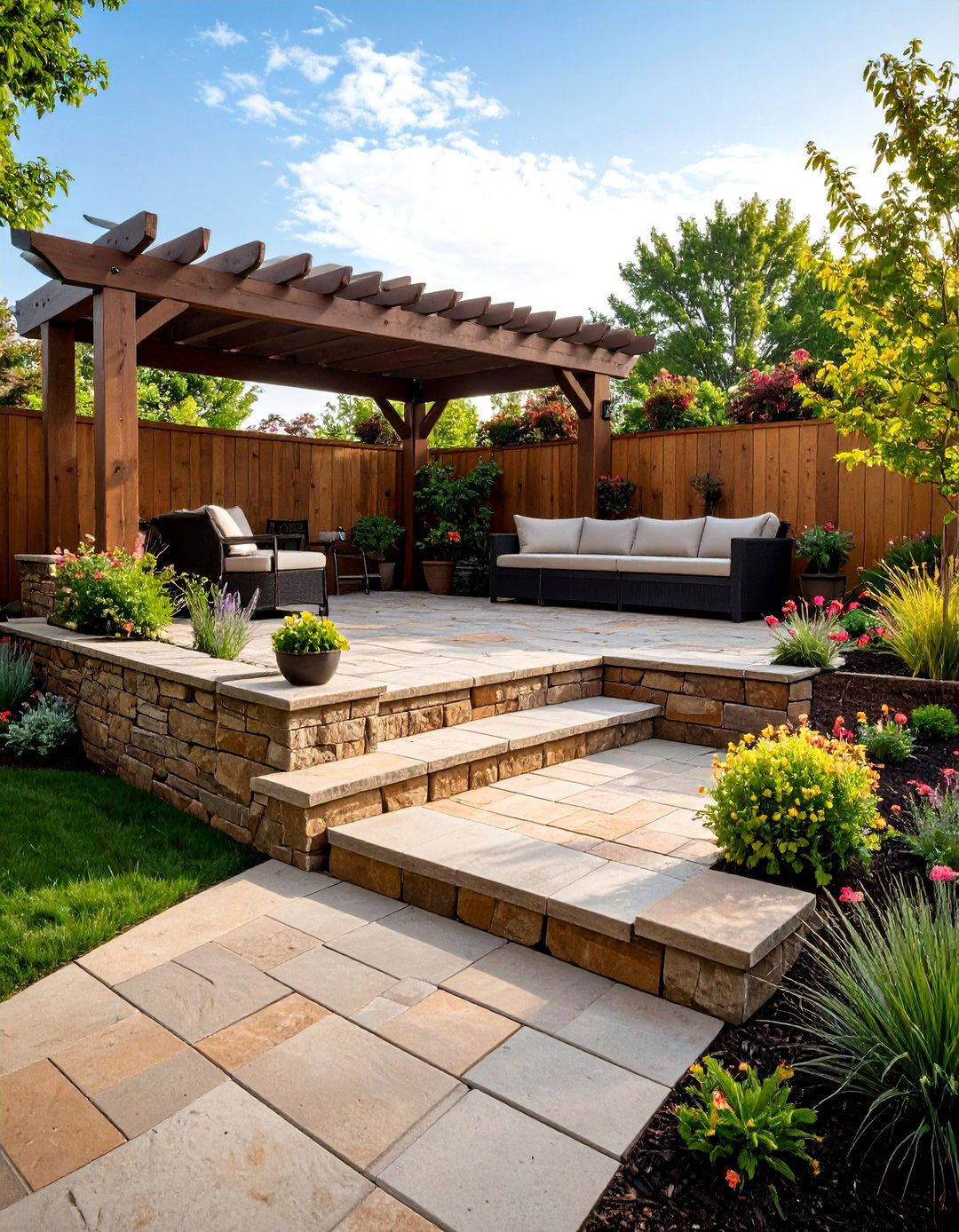 The Sunken Patio Retreat - 30 backyard ideas for small yards