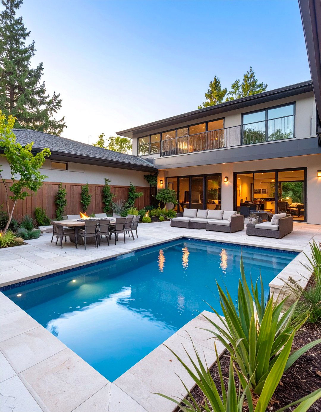 The Sunken Pool and Conversation Pit - 30 backyard pool landscaping ideas