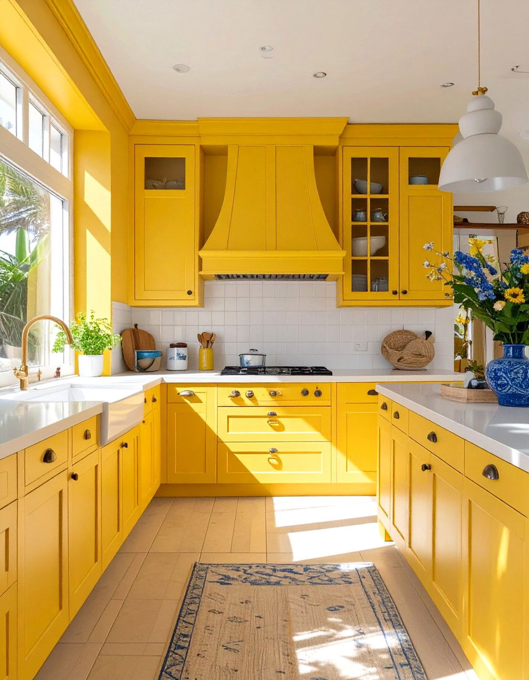 The Sunny Yellow Beach Kitchen - 30 beach house kitchen ideas