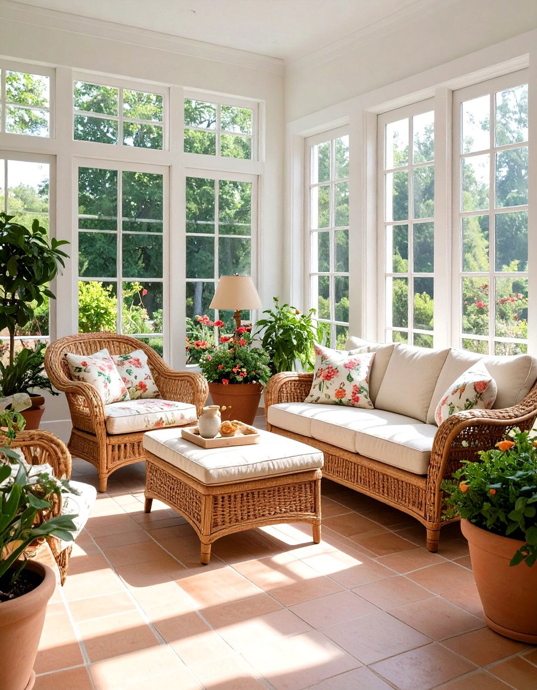 The Sunroom with Wicker Furniture - 30 french country interior design ideas