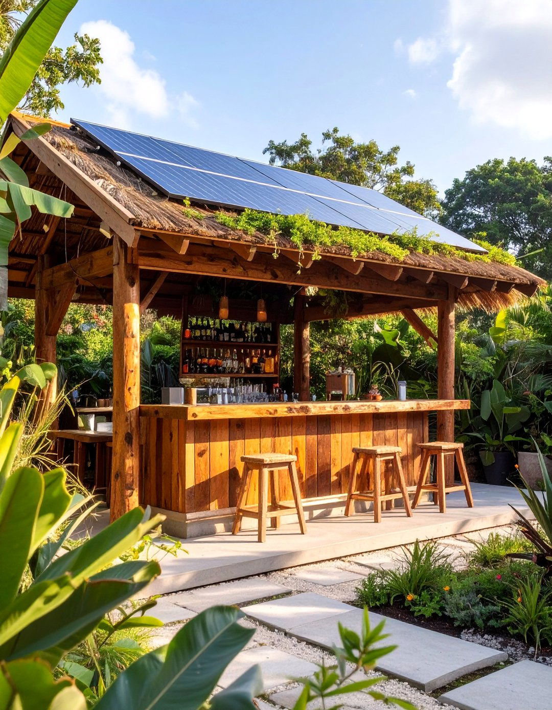 The Sustainable Eco Tiki Bar - 30 backyard tiki bar ideas