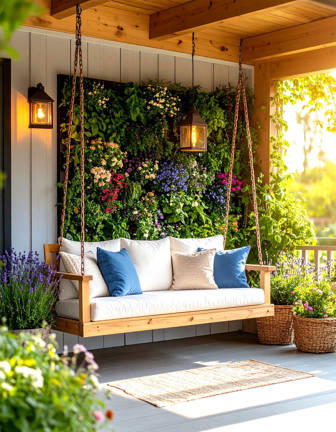 The Sustainable and Green Porch Swing - 30 front porch swing ideas