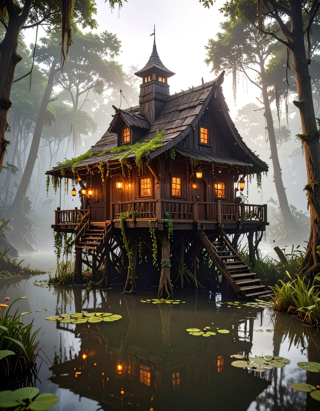 The Swampland Witch Hut - 30 minecraft house design ideas