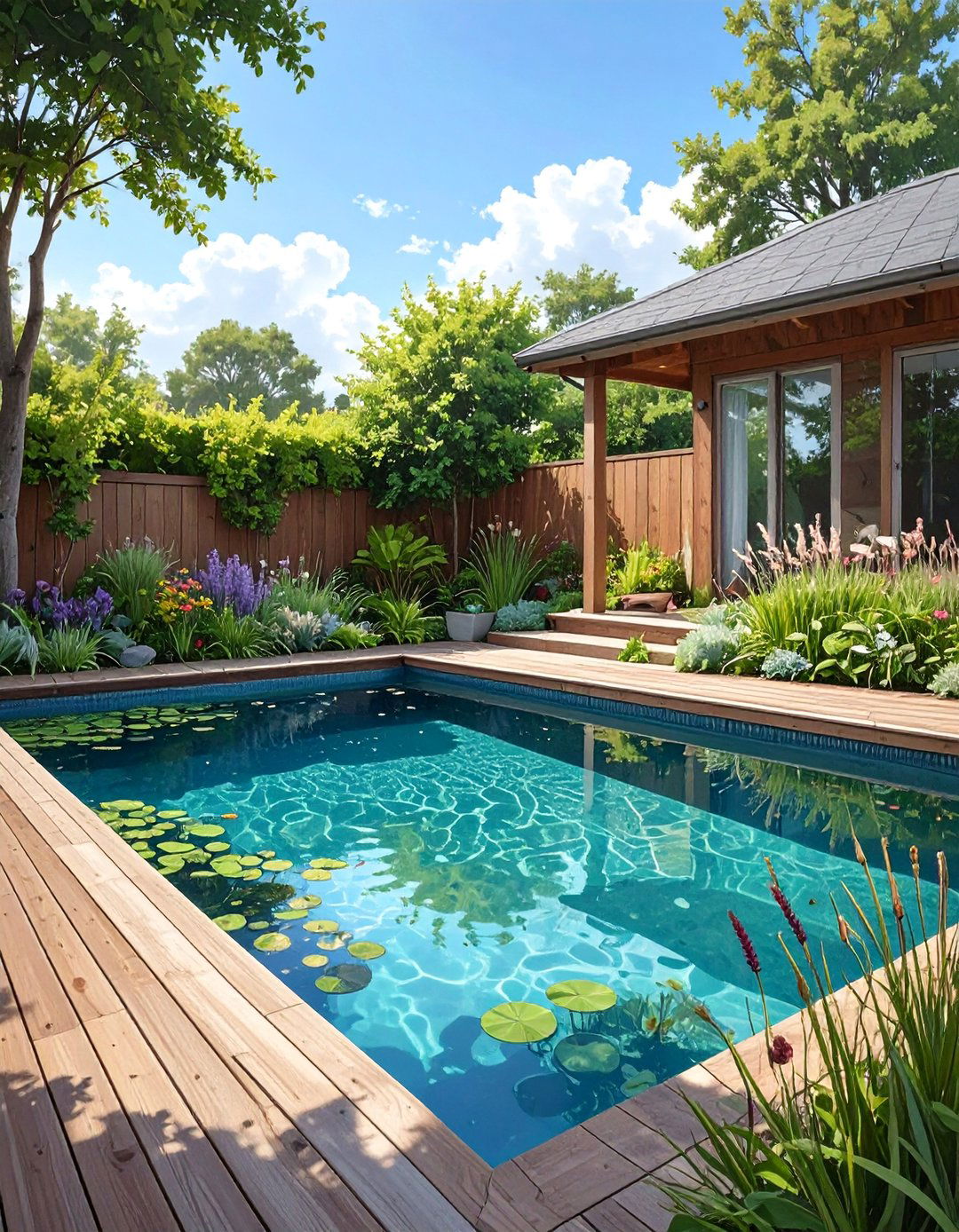 The Swimming Pond Natural Pool - 30 backyard water feature ideas