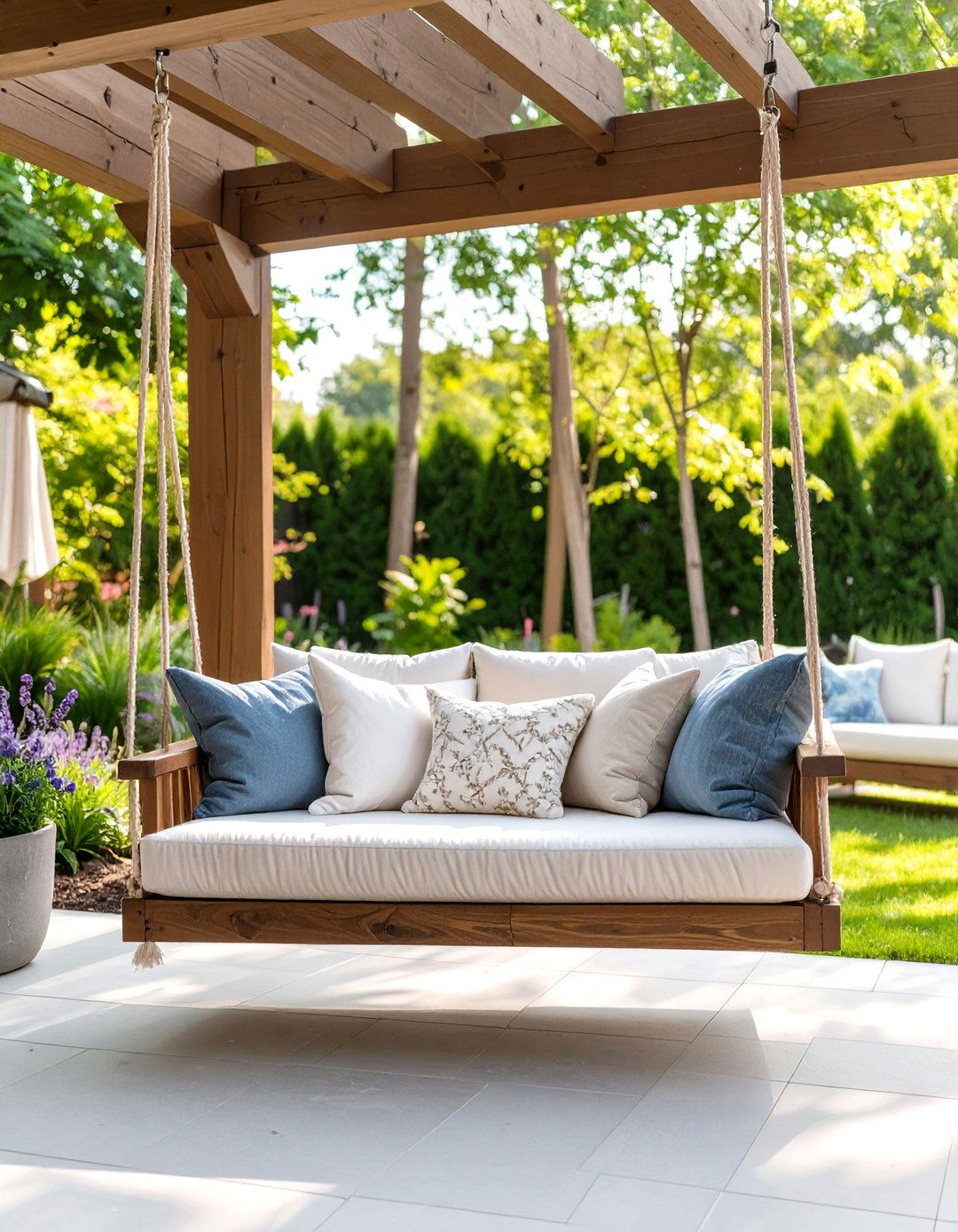 The Swing Bed Retreat - 30 backyard seating ideas