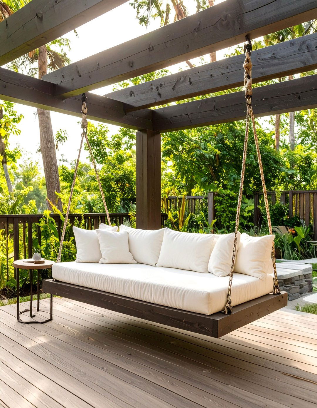 The Swing Bed Sanctuary Deck Layout - 30 deck furniture layout ideas