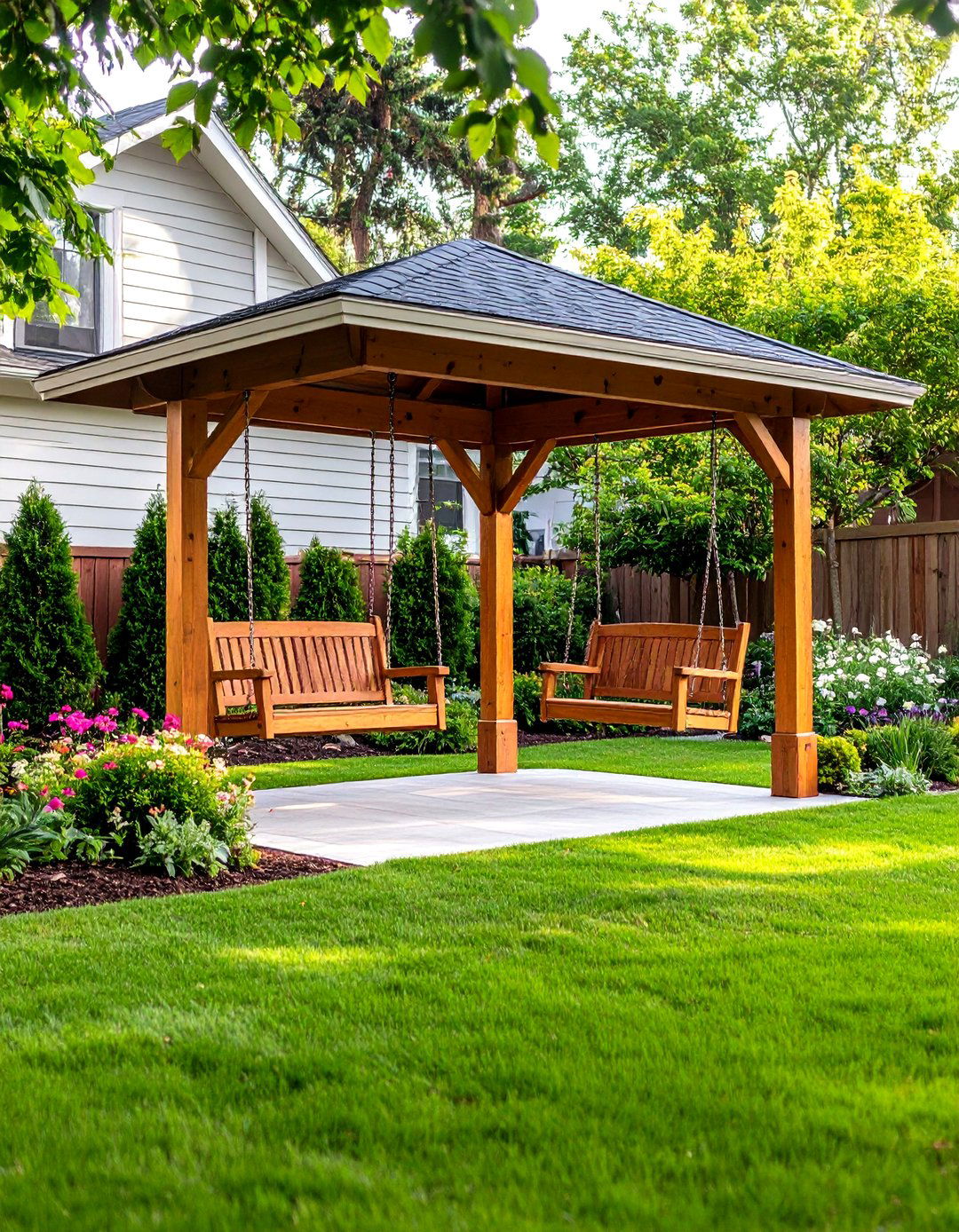 The Swing Set Gazebo - 30 backyard gazebo ideas