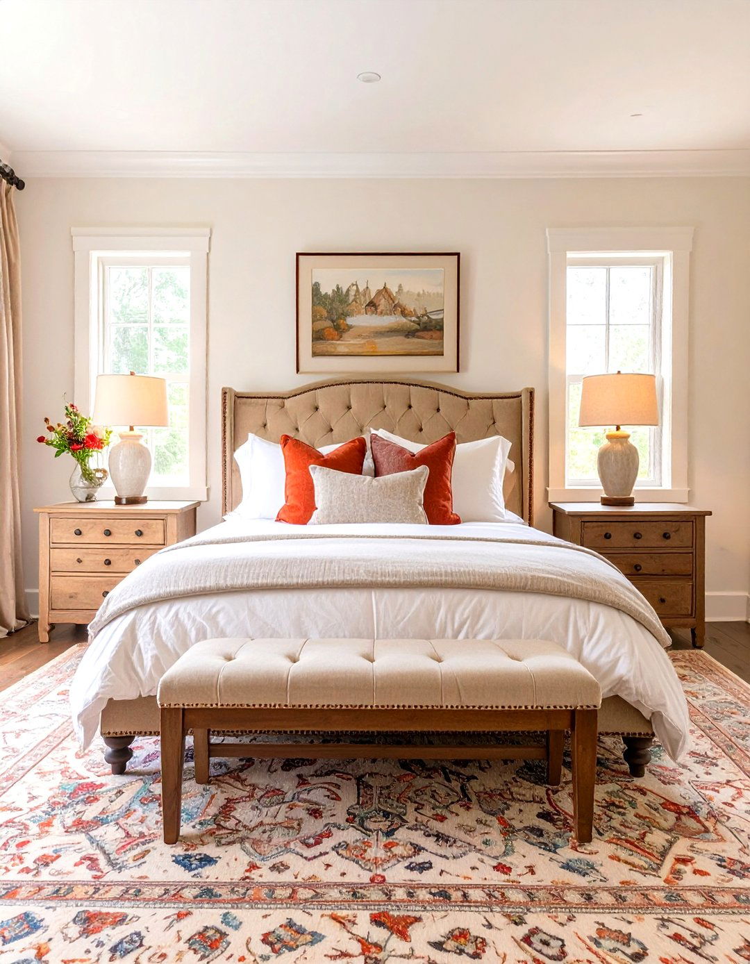 The Symmetrical Country Bedroom - 30 country bedroom ideas