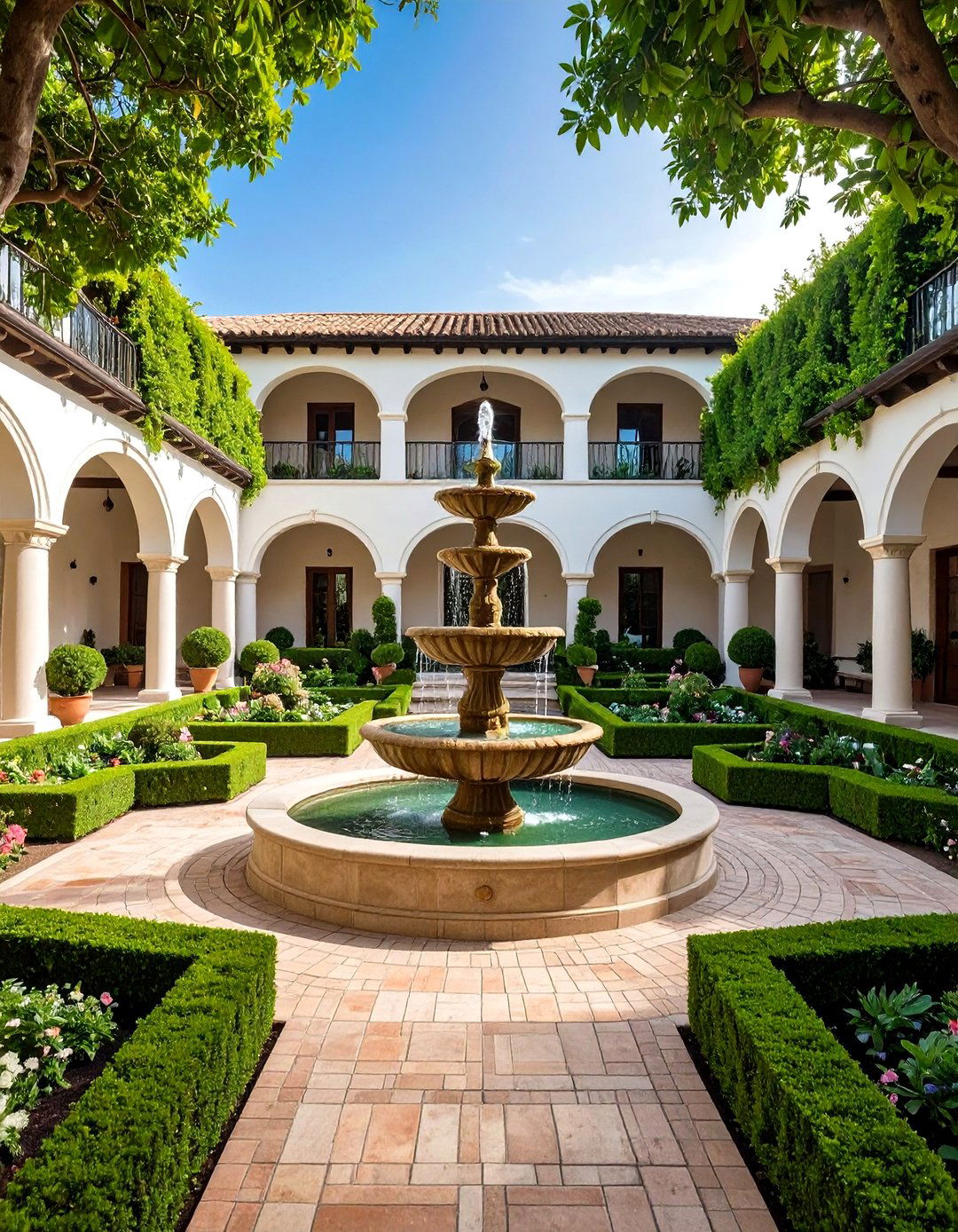 The Symmetrical Courtyard Layout - 30 layout landscape design plans ideas