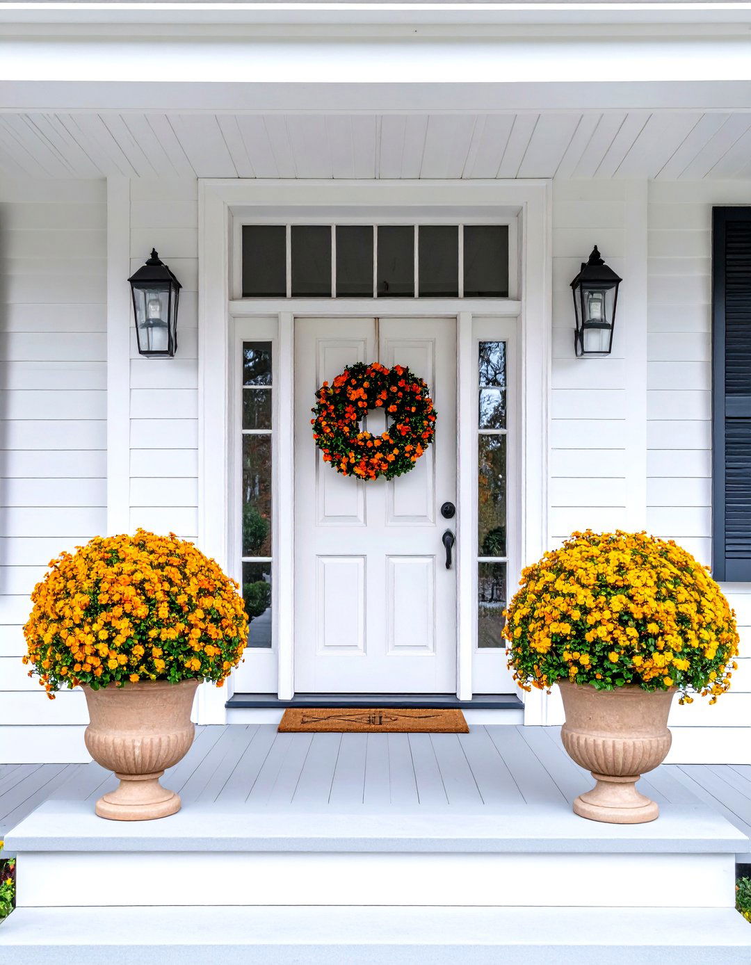 The Symmetrical Elegance Front Porch - 30  front porch ideas