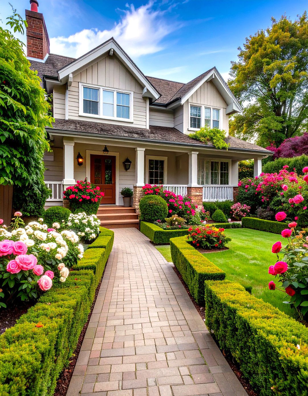 The Symmetrical English Garden - 30 front yard curb appeal ideas
