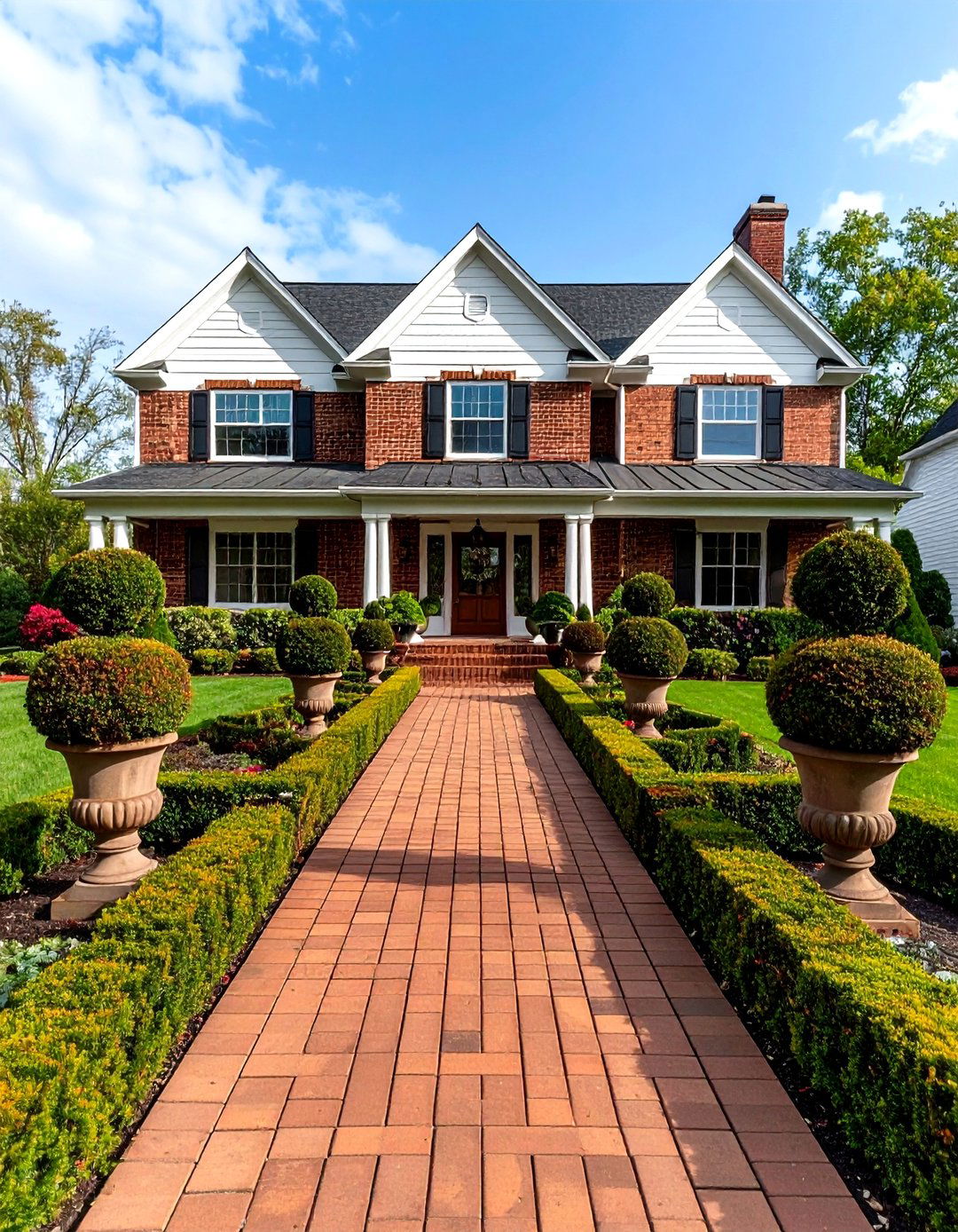 The Symmetrical Formal Front Yard - 30 front yard ideas