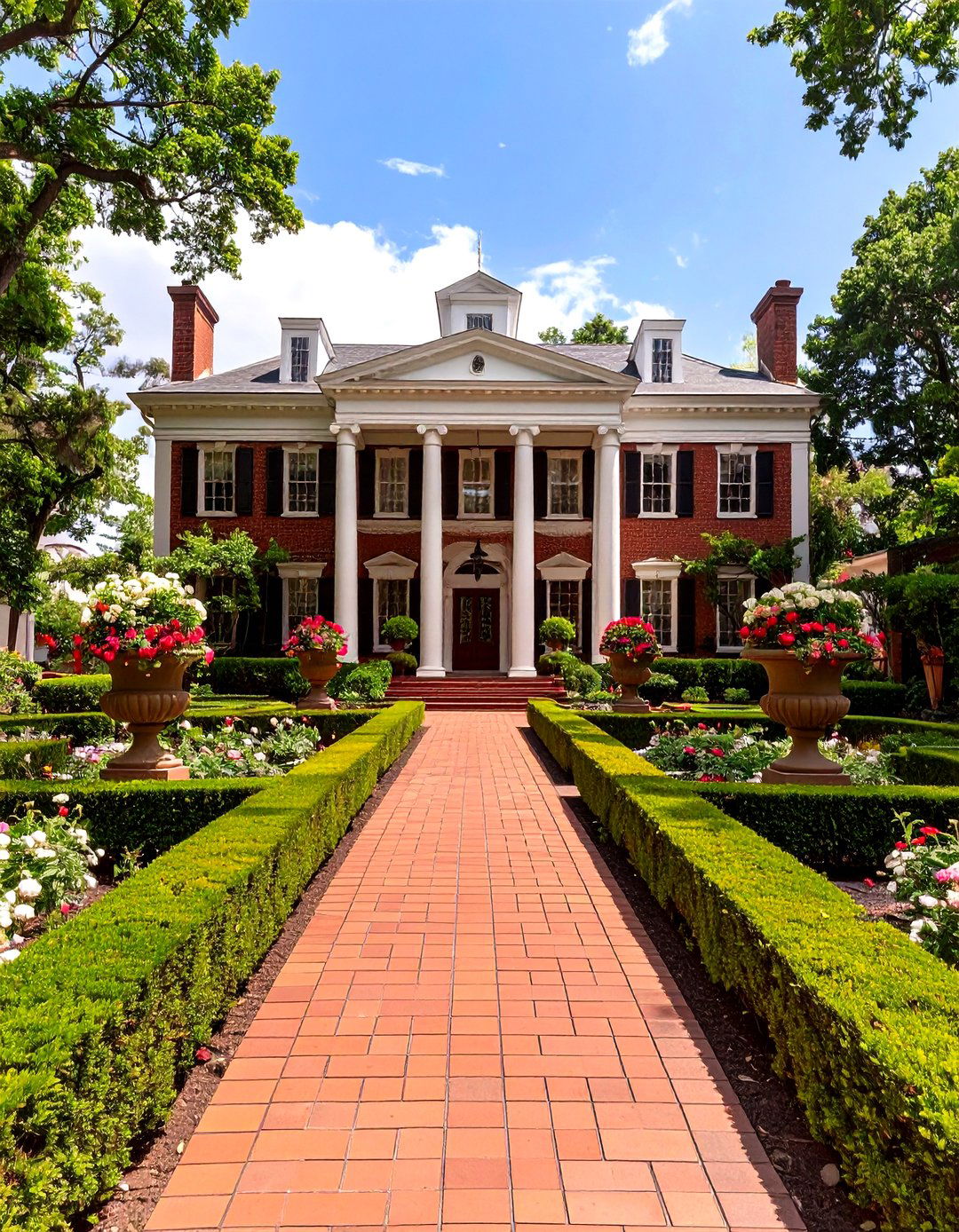 The Symmetrical Formal Garden - 30 front of house landscaping ideas