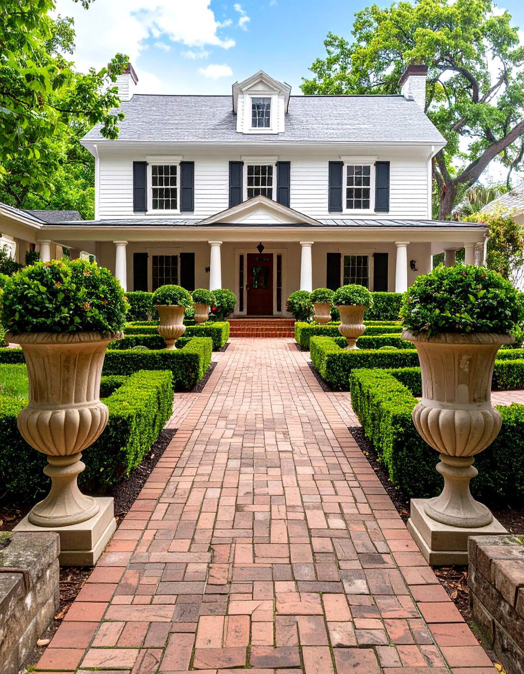 The Symmetrical Formal Garden - 30 landscape ideas for front of house