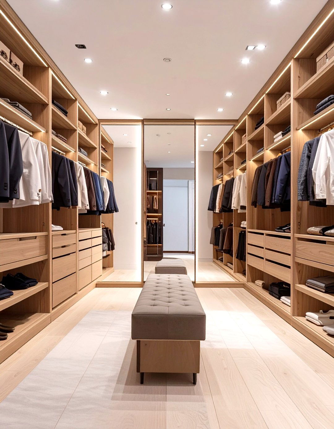 The Symmetrical His and Hers Custom Closet - 30 custom closet ideas