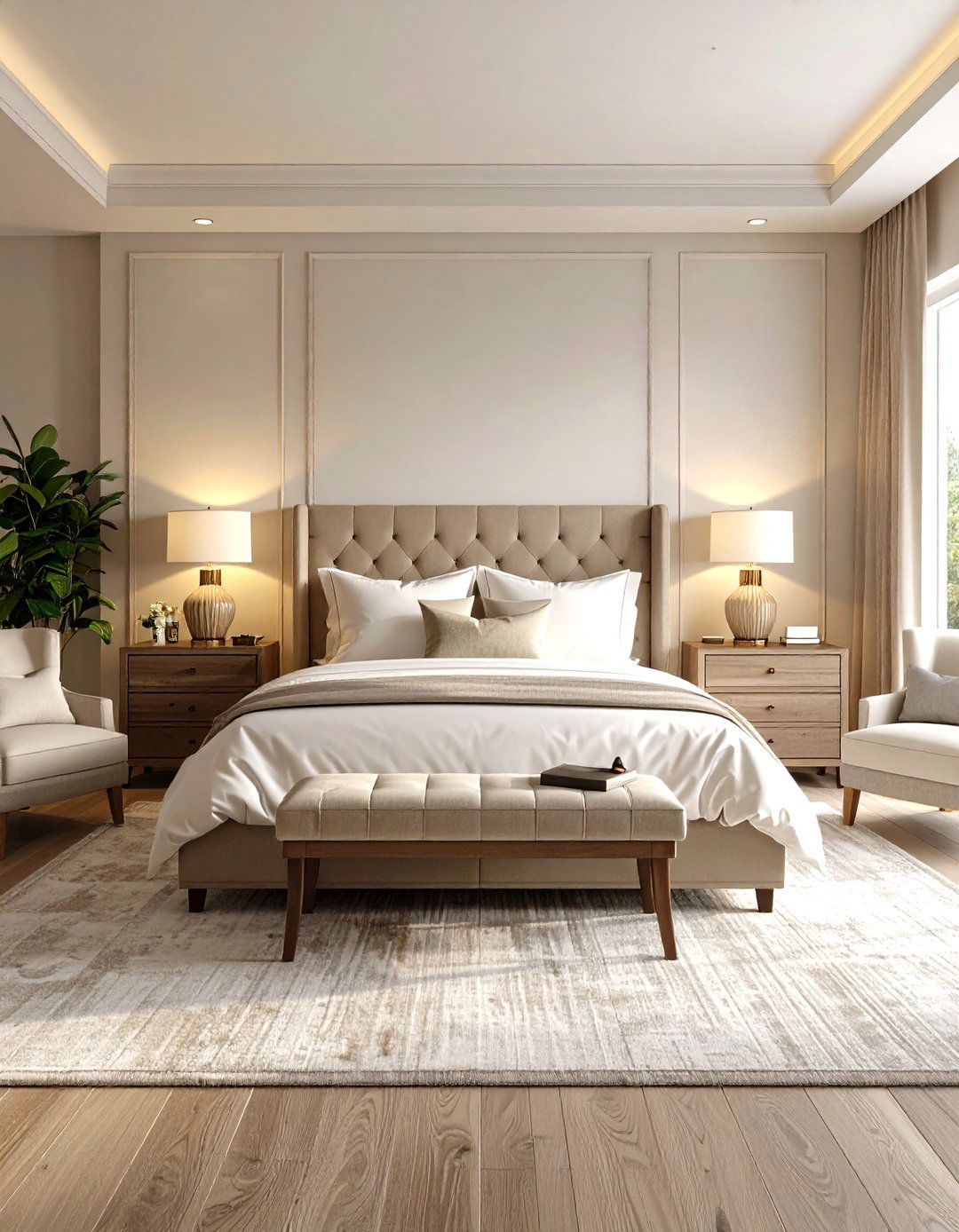 The Symmetrical Layout Bedroom - 30 large master bedroom ideas
