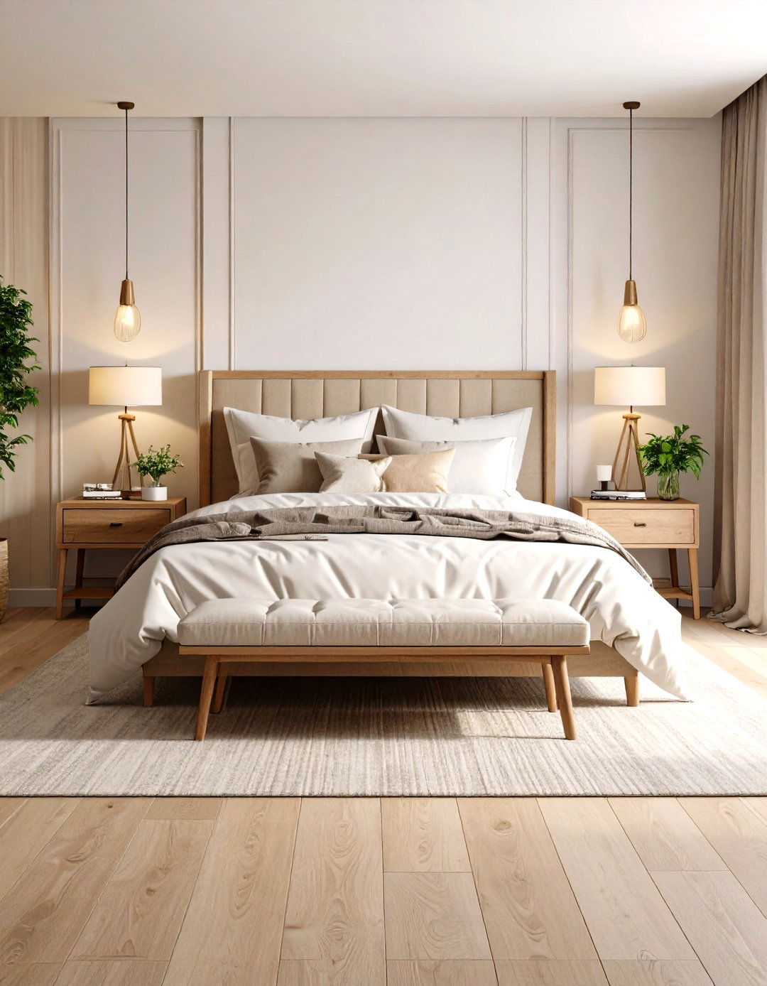 The Symmetrical Layout Bedroom - 30 joanna gaines bedroom ideas