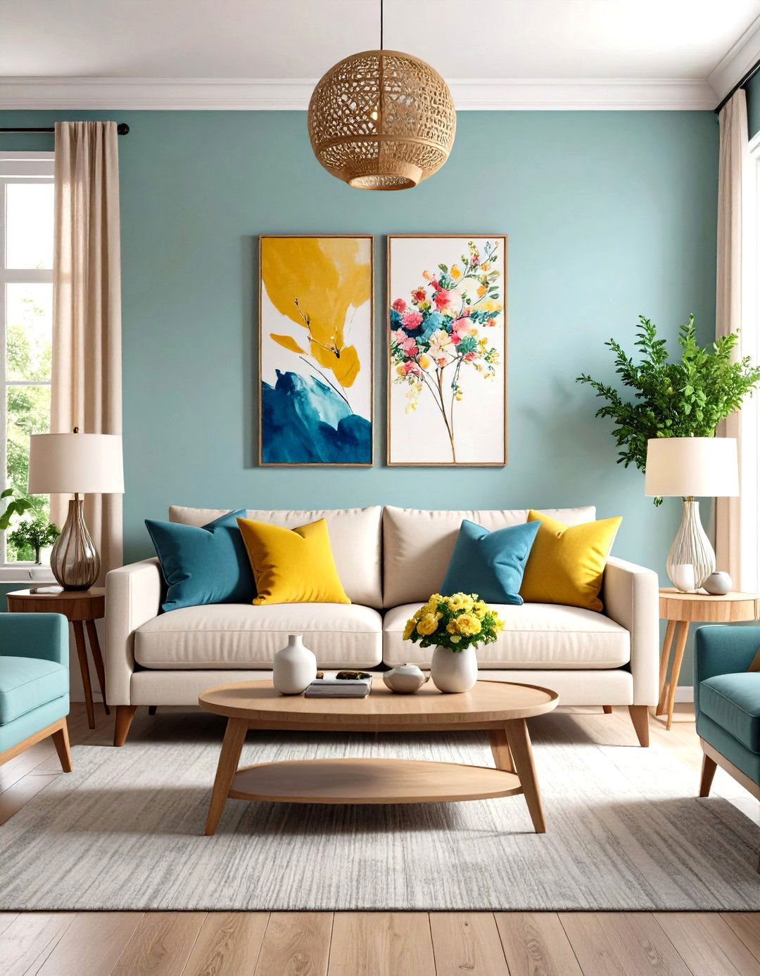 The Symmetrical Layout Small Living Room - 30 ideas for small living room