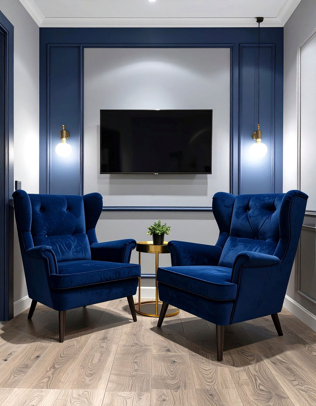 The Symmetrical Twin Chairs Layout - 30 narrow living room ideas with tv
