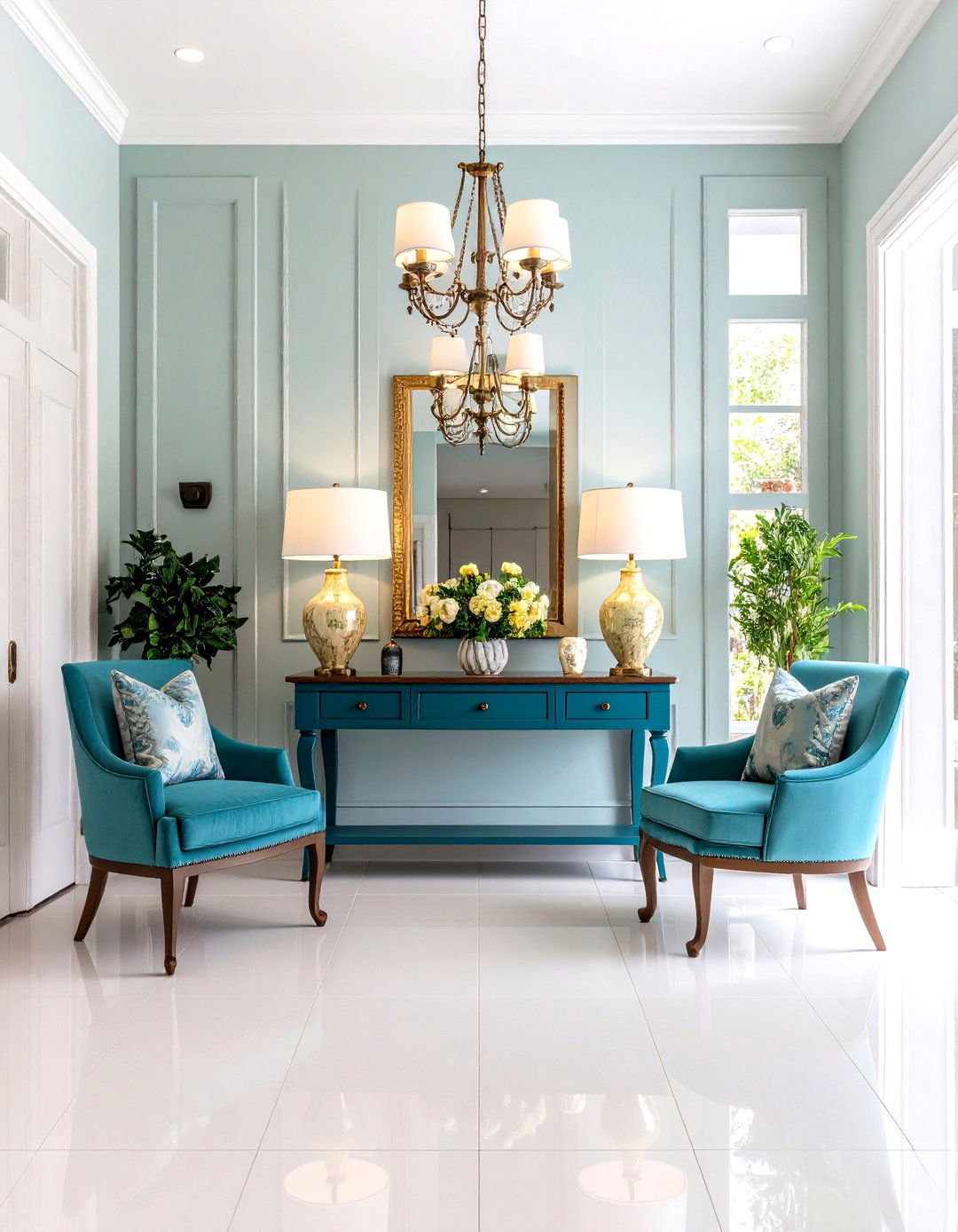 The Symmetrical and Balanced Entryway - 30 entryway decorating ideas
