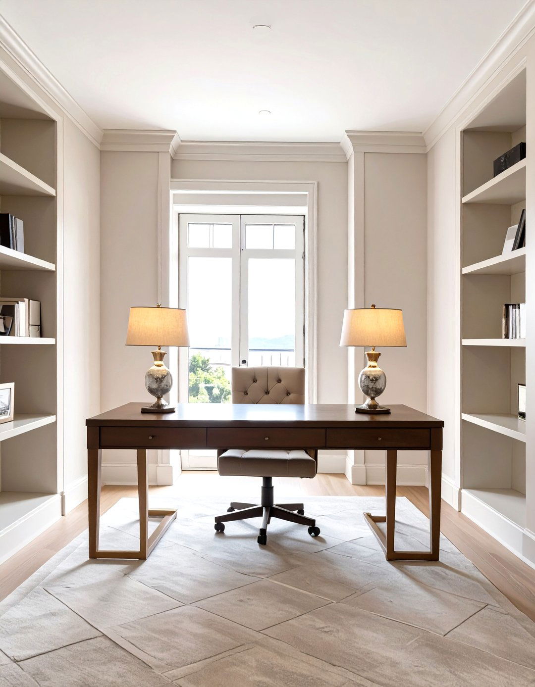 The Symmetrical and Balanced Home Office - 30 home office organization ideas