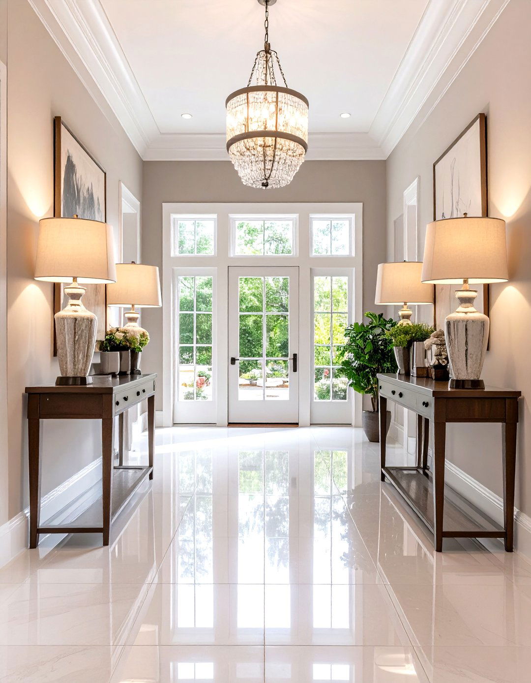 The Symmetrical and Formal Entry Hallway - 30 entry hallway ideas