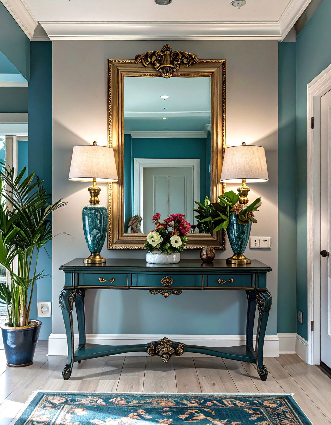 The Symmetrical and Formal Foyer - 30 home entryway ideas