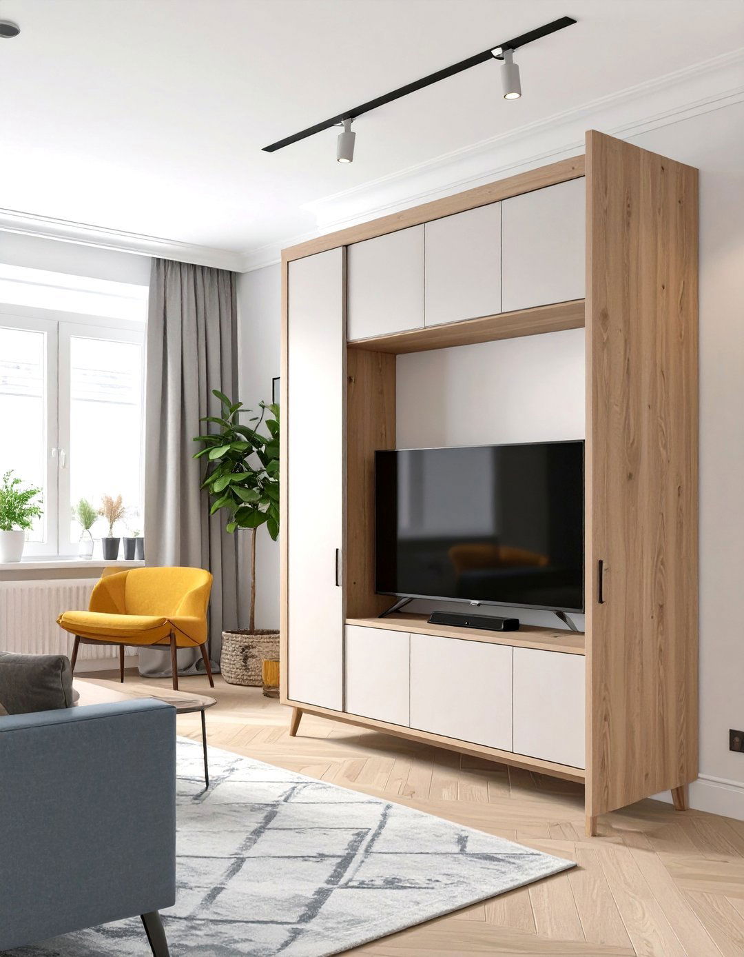 The TV Inside a Cabinet Living Room - 30 modern living room ideas with tv
