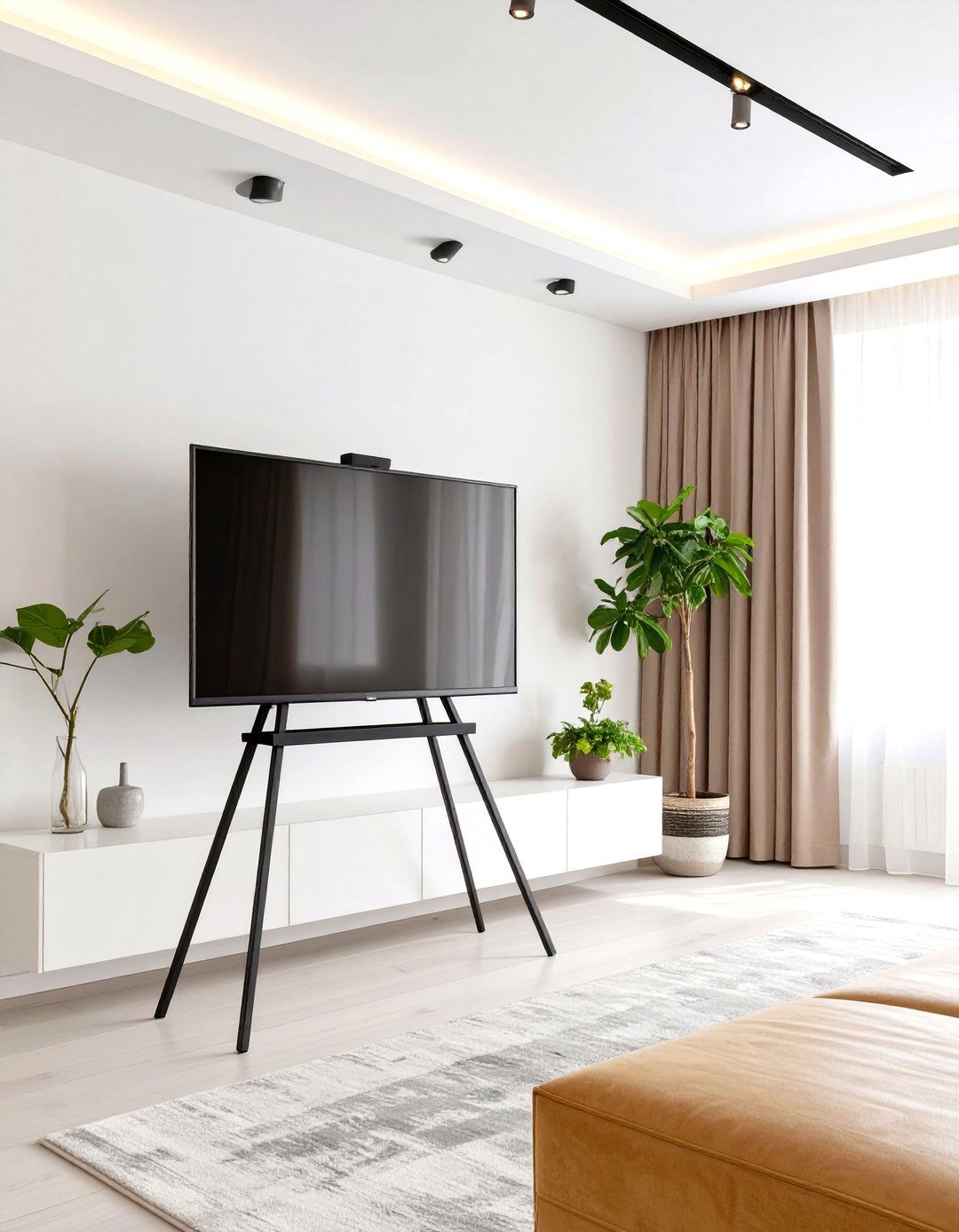 The TV on an Easel Living Room - 30 modern living room ideas with tv