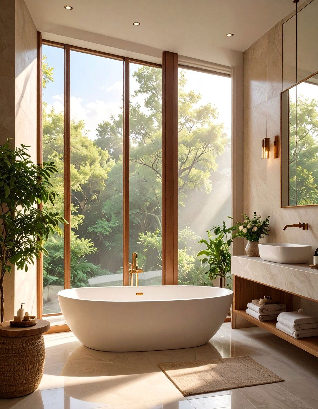 The Tall Narrow Vertical Window - 30 bathroom window ideas