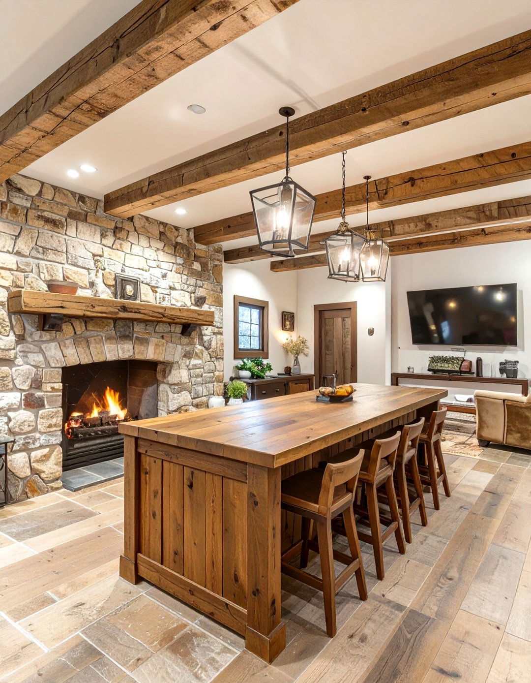 The Tavern Style Basement Gathering Space - 30 american colonial interior design ideas