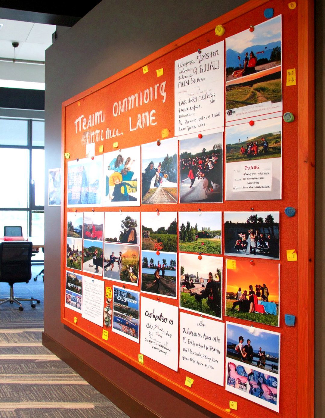 The Team Outing Memory Lane - 30 office bulletin board ideas