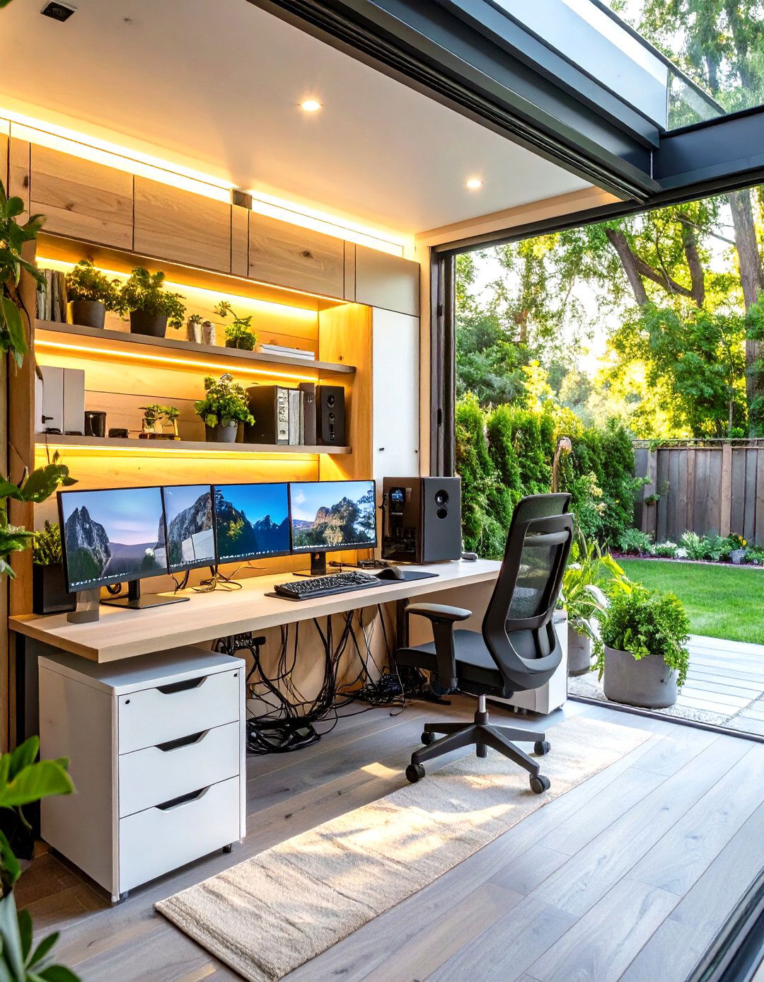 The Tech Focused Shed Office - 30 shed office ideas